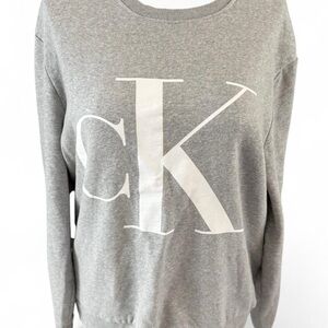 Calvin Klein Gray Logo Sweater Extra Large